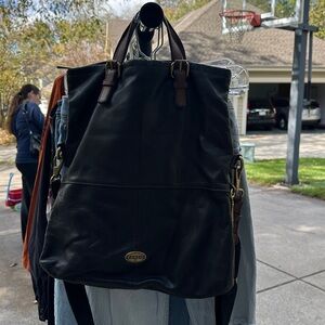 Fossil explorer folder over leather satchel. Currently on retail site at $134!